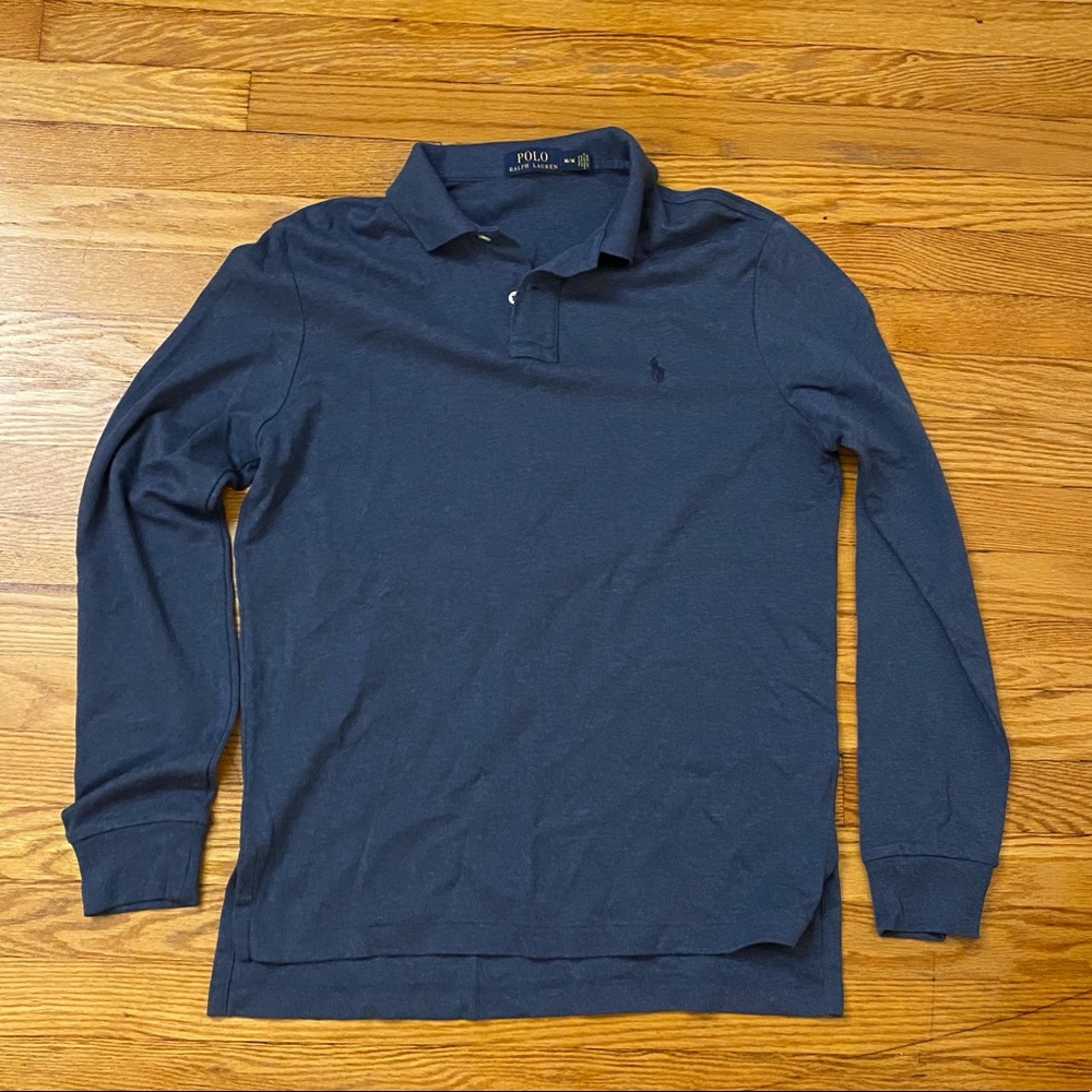 POLO Ralph Lauren Men’s Blue Gray Long Sleeve Shirt